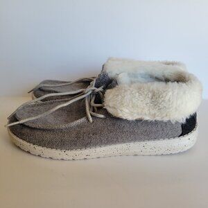 Hey Dude Britt Women's Shoes Size 10 Gray Bootie Faux Fur Winterized Convertible